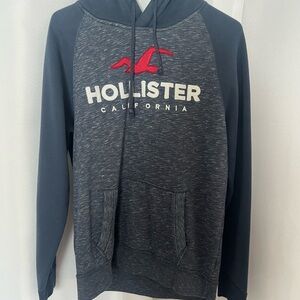 Hollister Gray and Red Sweatshirt Hoodie